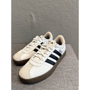 Women’s Size 7.5 - adidas VL Court 3.0 White Black Gum *Run Big Size Down*